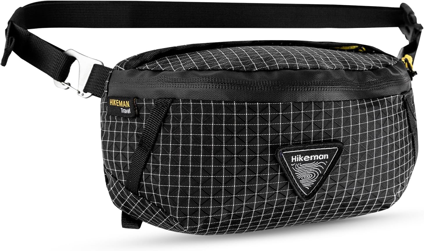 HIKEMAN Crossbody Fanny Pack for Men Hiking Waist Packs Multifunctional Outddoor Chest Bag Attached to Any Backpack Carry Fanny Pack for Walking Traveling Casual Cycling Running Hiking (Black)