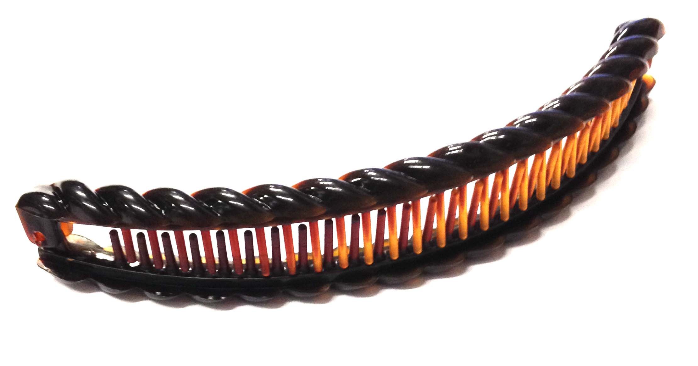 Inca 16Cm Long Brown Barley Twisted Banana Clip