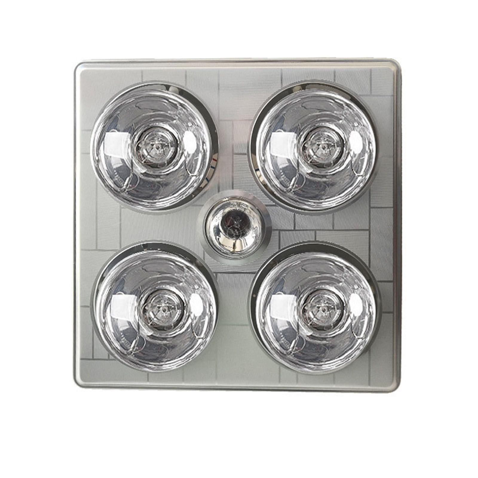 Wentylator wentylacyjny Sufitowy grzejnik łazienkowy i lampa 2 w 1, natychmiastowa, ciepła oprawa oświetleniowa do użytku domowego(Clear)