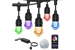 XMCOSY+ Outdoor String Lights: Enhance Your Ambiance with RGB 32-Color Ambient Light