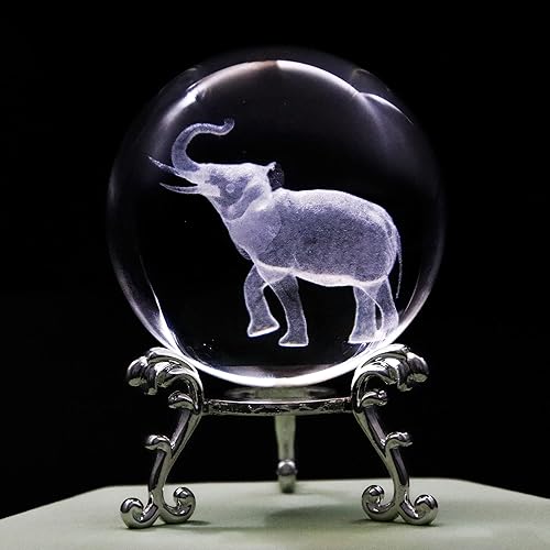 Miniatura 9 de Bola de cristal 3D con figuras de unicornio Pegaso Bolas de vidrio con soporte Esfera de cristal 3D regalos de pisapapeles