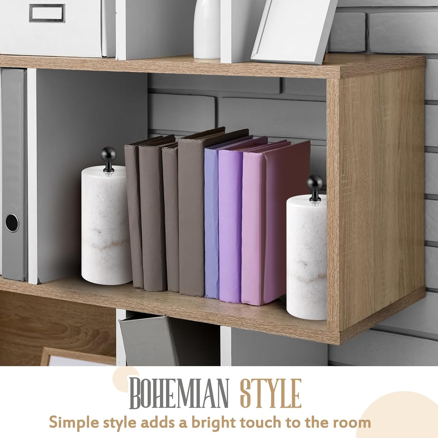 Marble Decorative Door Stoppers Solid Marble Heavy Duty Door Stops Natural Stone Modern Door Stop with Handle for Indoor or Outdoor Door 7.2''h x 3.54''d