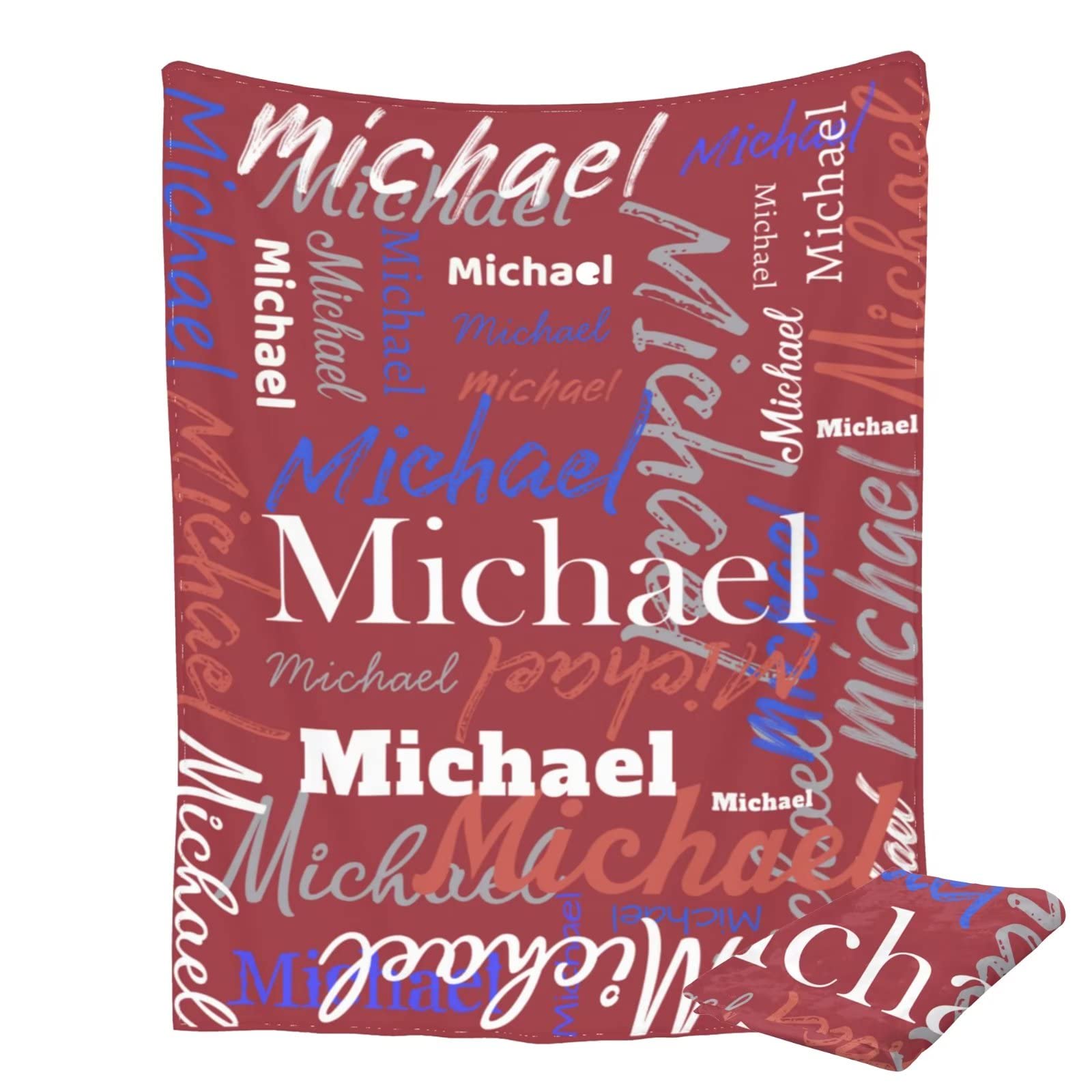 Mraxovid Personalised Blanket with Name for Baby Adults Customised Name Throw Blanket Personalised Gifts Name Blanket for Christmas Birthday Valentines Day