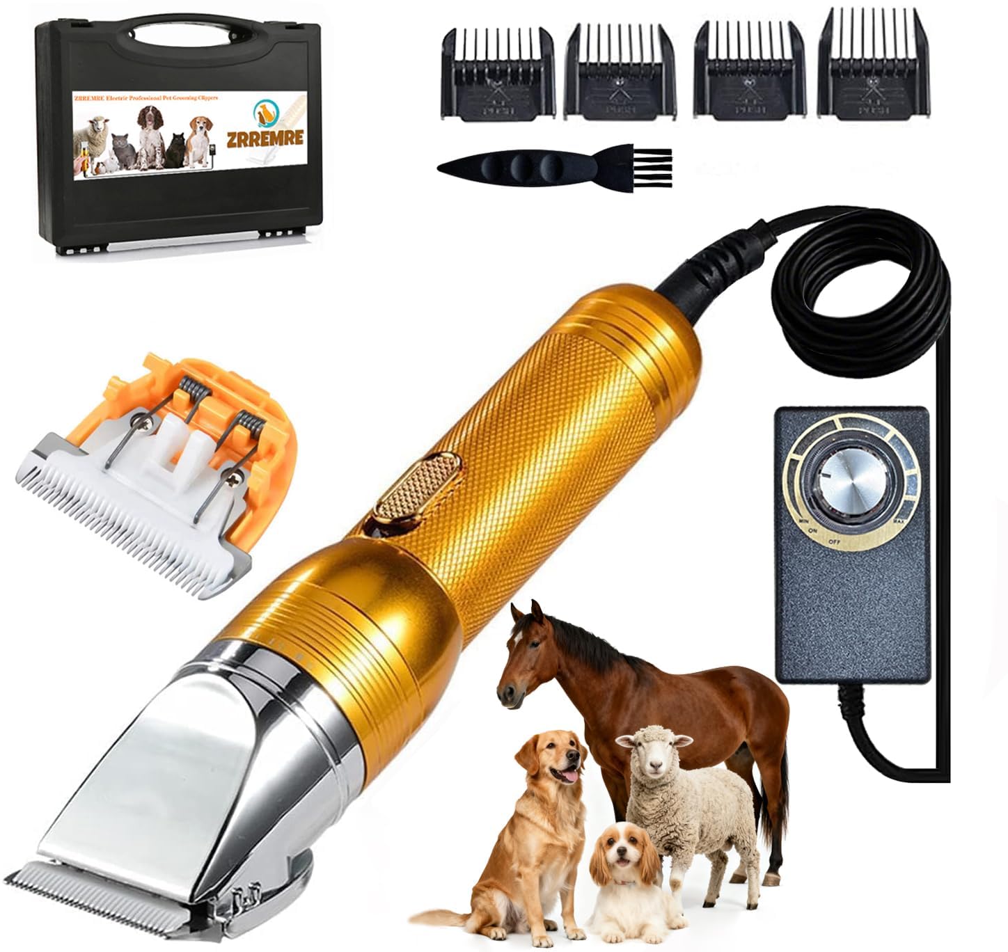 Tondeuse professionnelle pour animaux de compagnie, moteur puissant de 36 V pour poils épais, ciseaux de toilettage professionnels, outil de coupe pour chiens, moutons, chevaux, bétail et chats