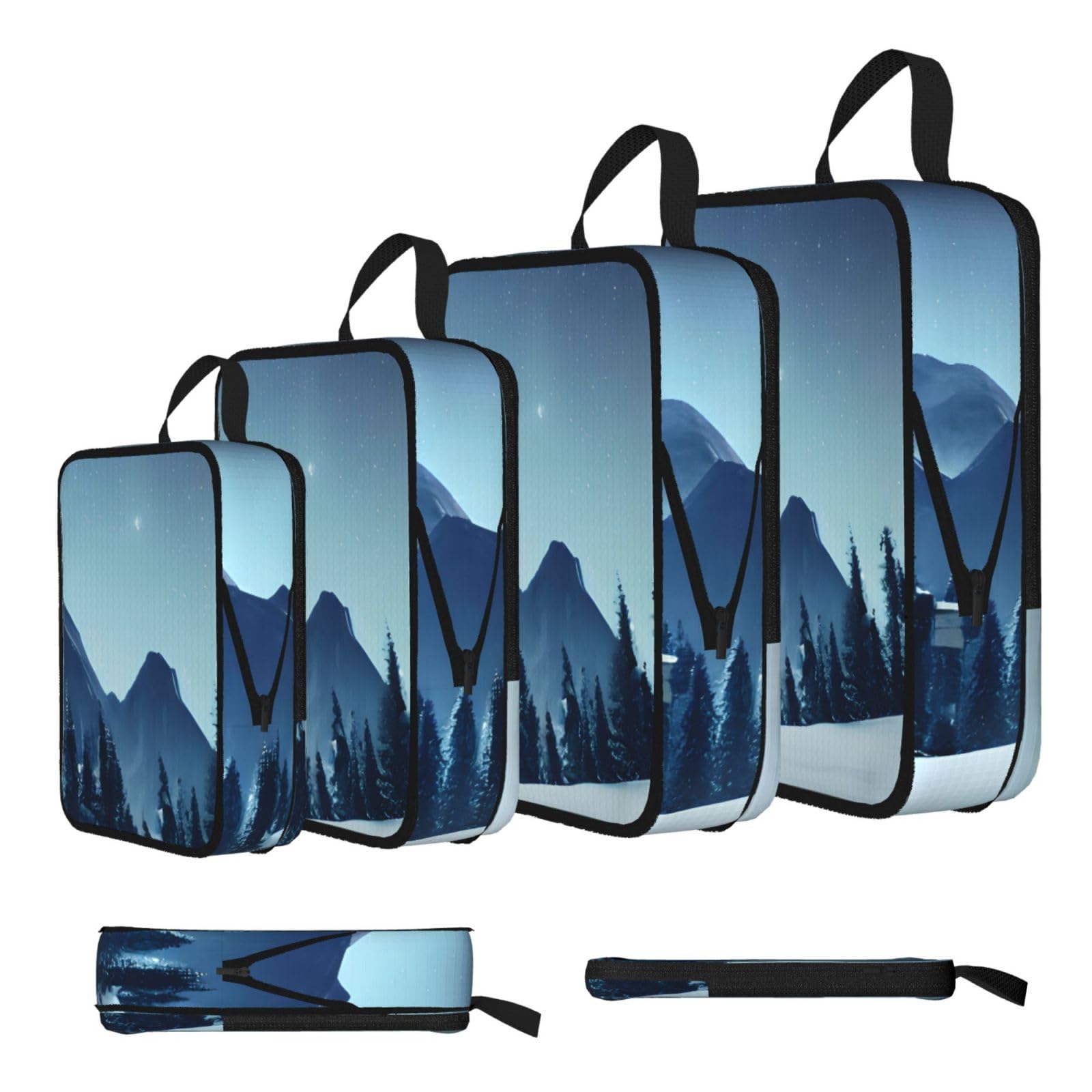 Snowy Forest Compression Packing Cubes 4 Piece Set