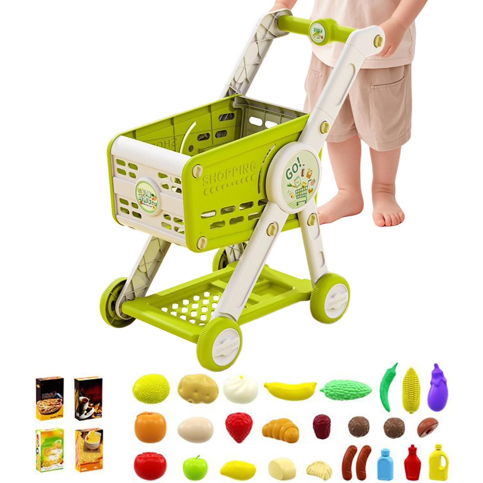 Carrello Della Spesa Giocattolo Per Bambini Carrello Con Set Alimenti | Di Ruolo Educativo Per Bambine Età 1 3 Anni E Oltre