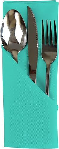 Miniatura 3 de GEFEII Servilletas de tela de poliéster sólido de 18 x 18 pulgadas para mantel rectangular redondo y cuadrado para boda, fiesta, restaurante,