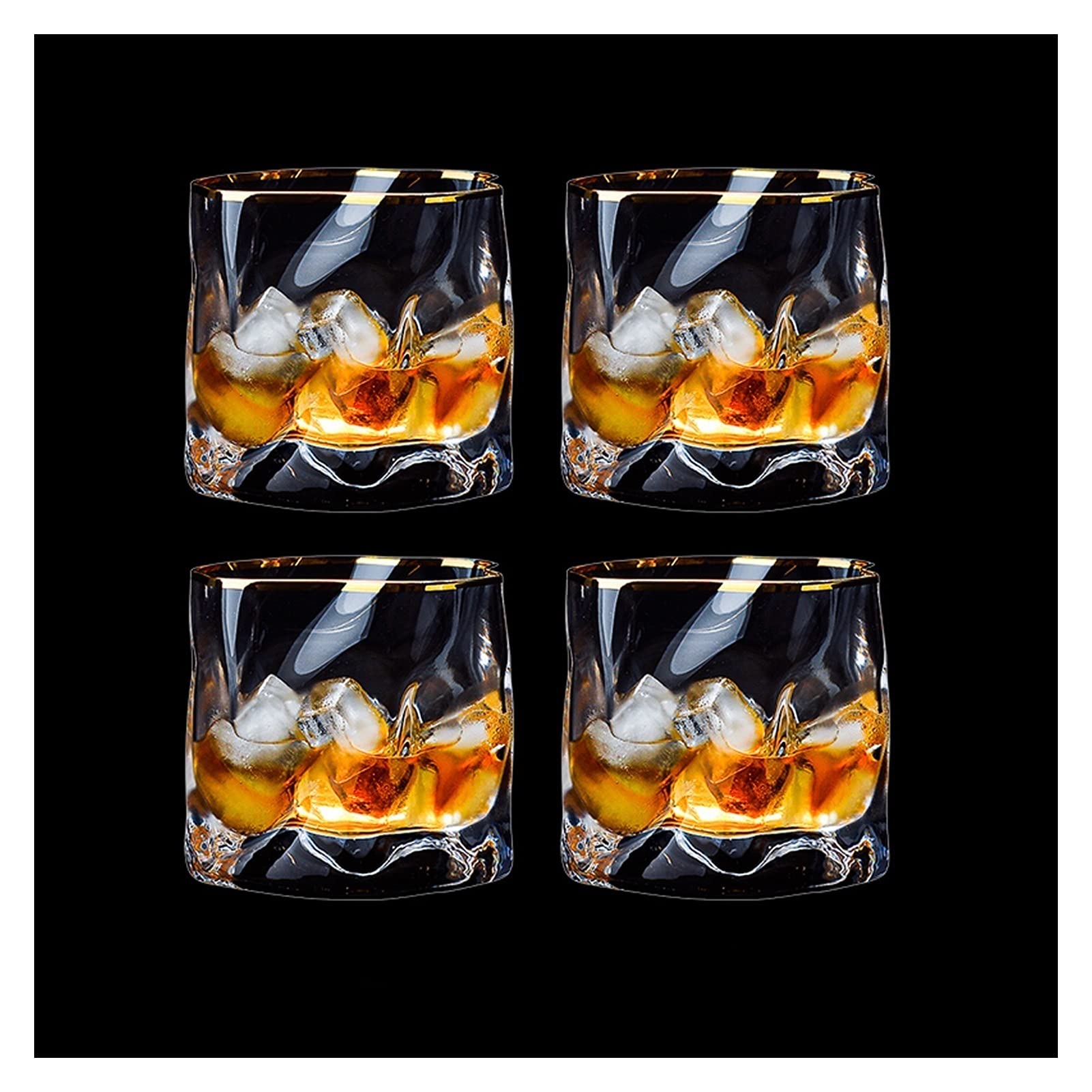 Verre à Boire Verre de Whisky à l'ancienne (Ensemble de 4) Verre Bourbon/Cocktail Verre/Bar Verre Whisky Scotland, Vin et Cocktail Verres(B)