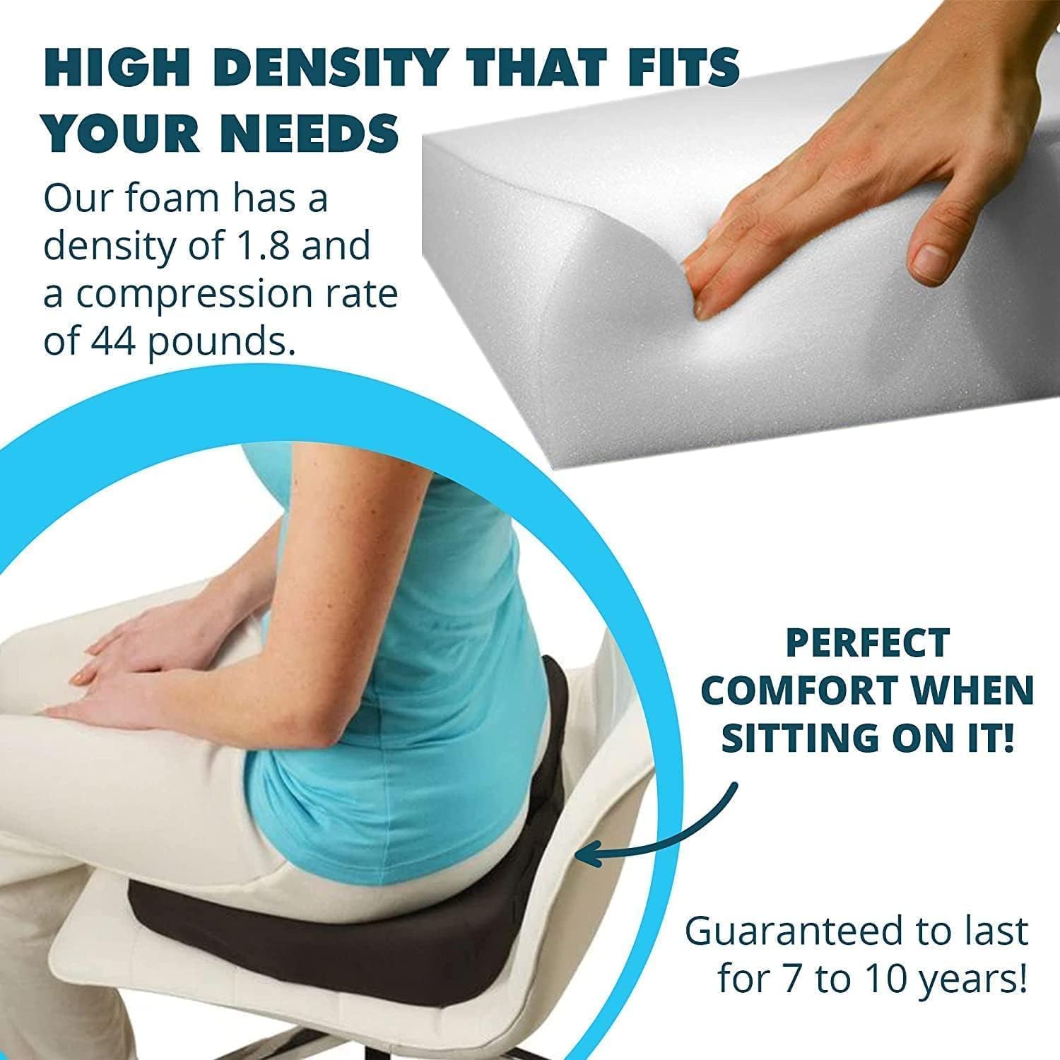 FOAMMA 11" x 11" x 11" Upholstery Foam High Density Foam (Chair Cushion Square Foam for Dinning Chairs, Wheelchair Seat Cushion Replacement)