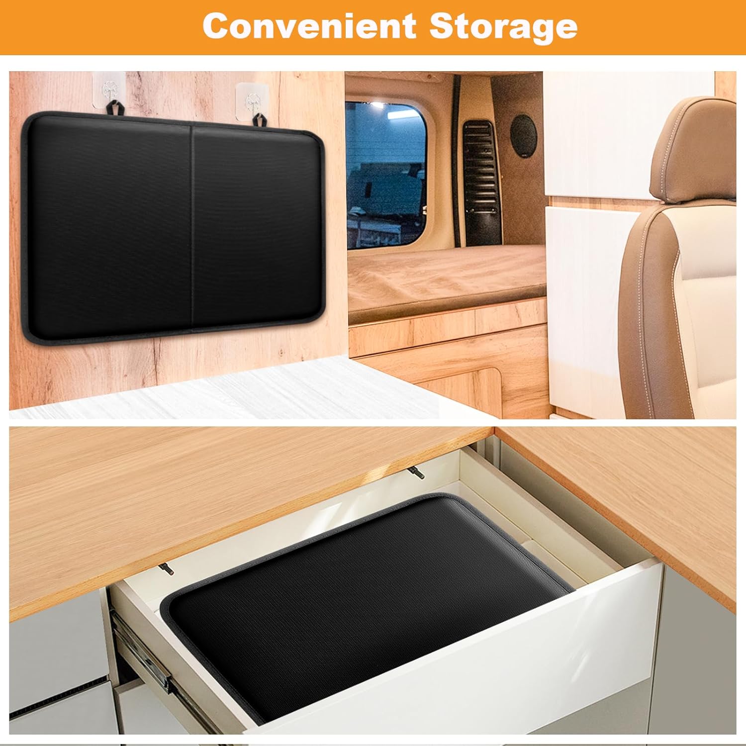 TOHONFOO RV Stove Top Cover for 3 5 Burner Gas, Fireproof and Waterproof Foldable Camper Stovetop Cover, Gas Stove Burner Stove Guard Decor Mate Stove Topper, Easy to Use and Clean for RV Camping