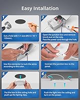 Vista 7 de 8 Pack 5 Inch LED Recessed Ceiling Light 7CCT for Kitchen Retrofit, Slim Canless Wafer Downlight IC Rated for Bathroom, 10W Dimmable 800LM for