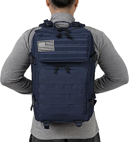 Miniatura 4 de QT&QY - Mochila táctica militar de 45L, mochila de senderismo y escalada, mochila de asalto de la armada, para empacar para 3 días de actividades en