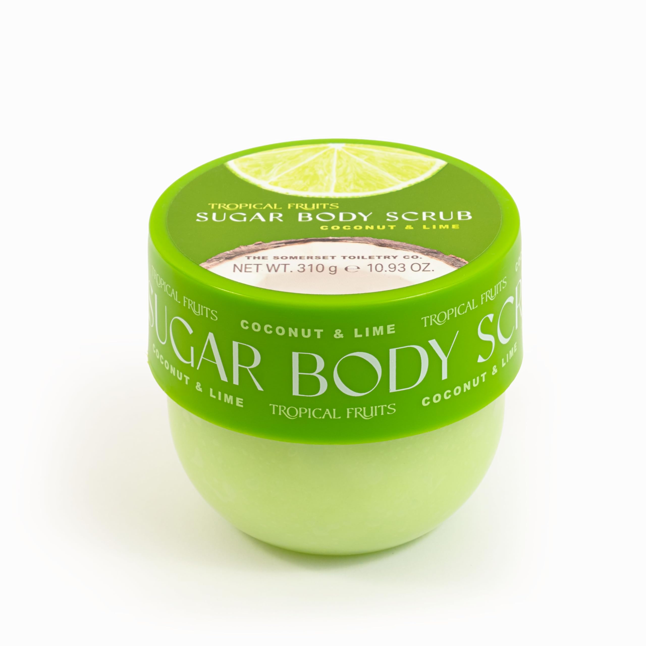 Tropical Fruits Gentle Exfoliating Sugar Body Scrub Coconut and Lime 310g, 310 g (Pack of 1)