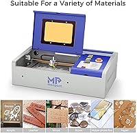 Vista 4 de Monport 40W 2.0 Laser Engraver (8" X 12"), Lightburn Compatible CO2 Laser Engraver & Cutter with Adjustable Laser Head, Air Assist, Red Dot