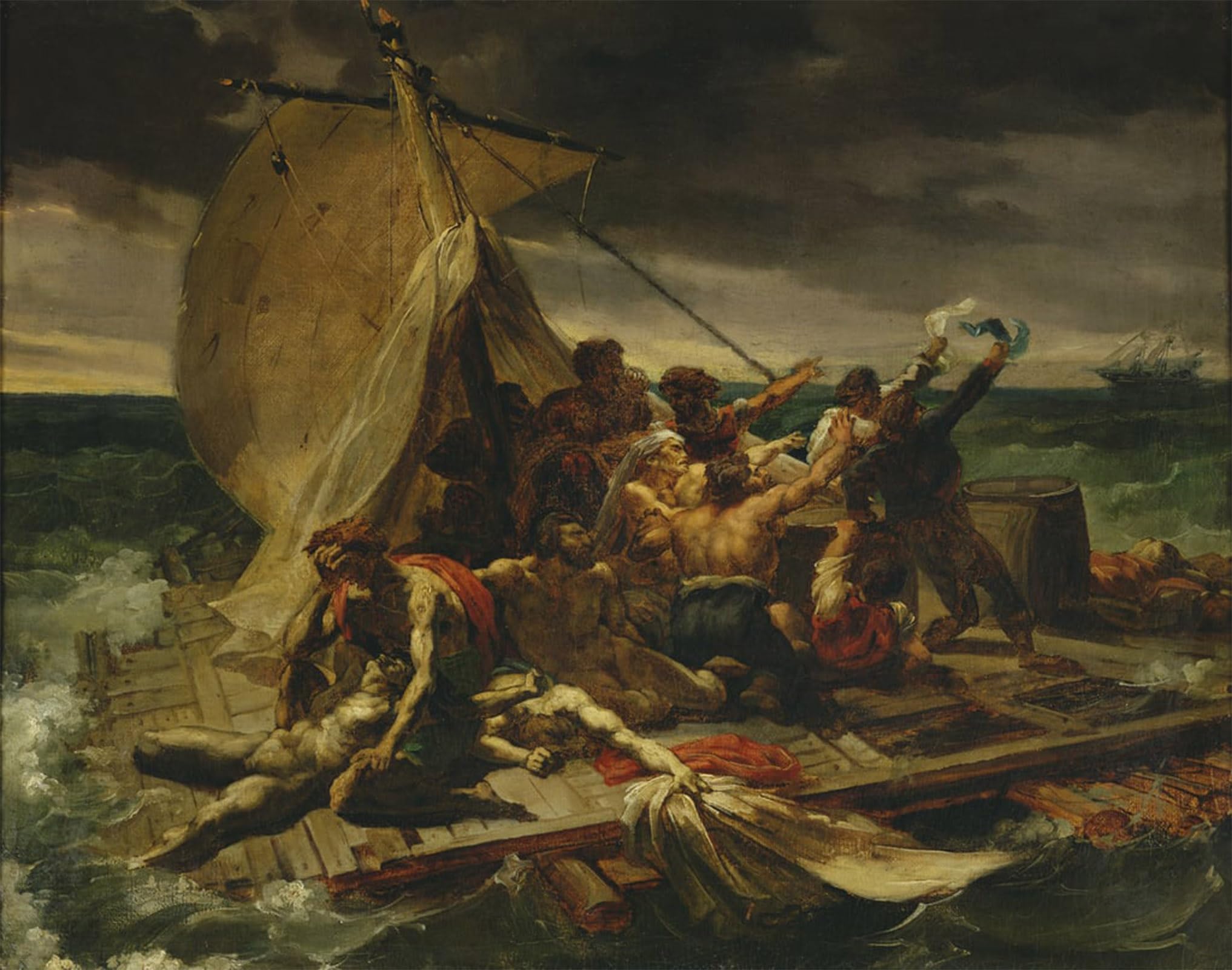 SERENDIPITP Vintage Wall Art Canvas Nordic Poster Canvas Print Picture Study for the Raft of the by Theodore Gericault Wall Art Poster for Home Decor 60x90cm