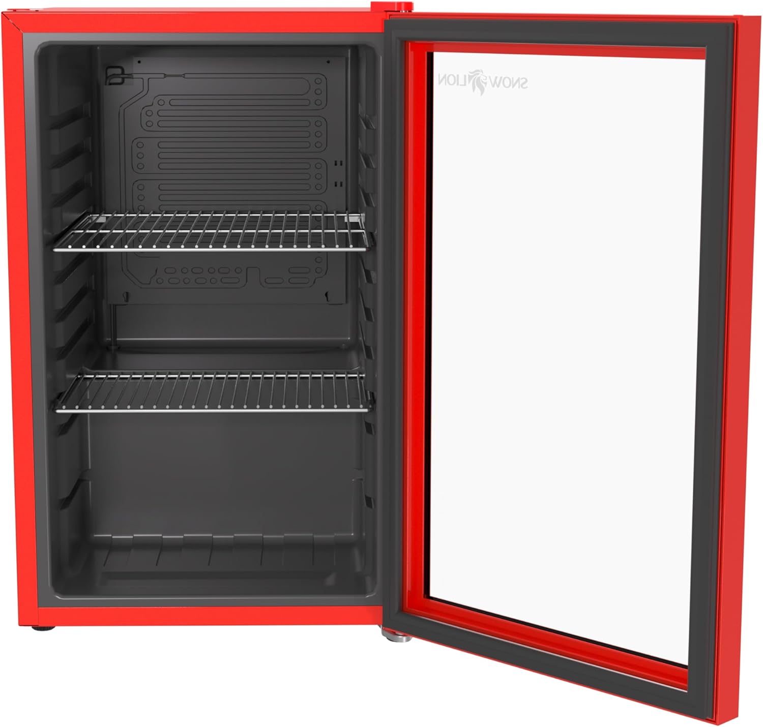 Premium Undercounter Glass Door Mini Fridge, 69L Compact Beverage Fridge with 90 Can Capacity, 2.4 Cu.ft. Freestanding Drink with Glass Door, Compact refrigerator with Reversible Door