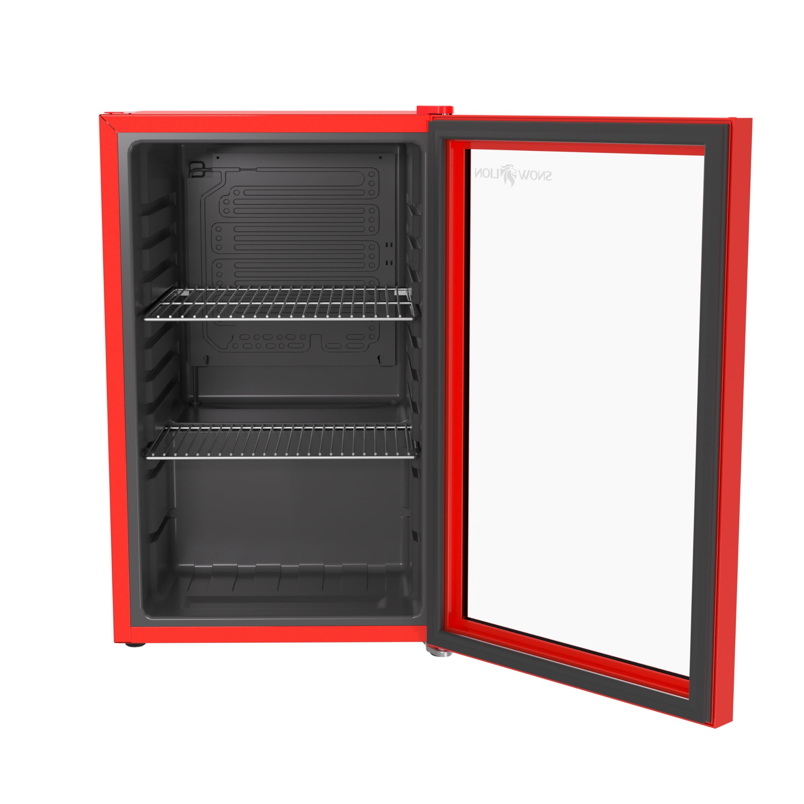 SnowLion Premium Undercounter Glass Door Mini Fridge, 69L Compact Beverage Fridge with 90 Can Capacity, 2.4 Cu.ft. Freestanding Drink with Glass Door, Compact refrigerator with Reversible Door on Fridge.com