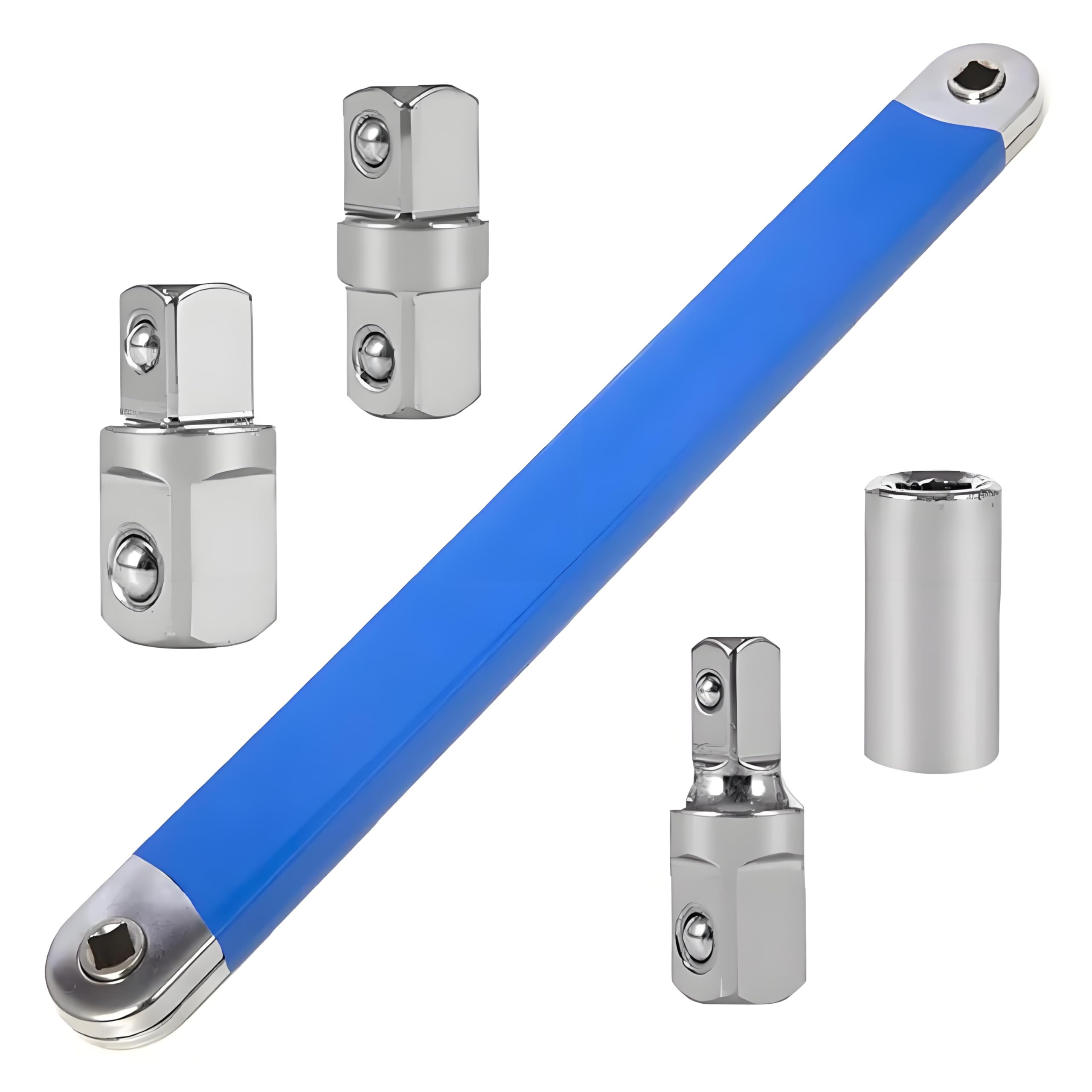 Crozgan 15.4in Offset Extension Wrench Extension, Multifunctional Tight Reach Extension Wrench Set ith 1/2" - Image 4