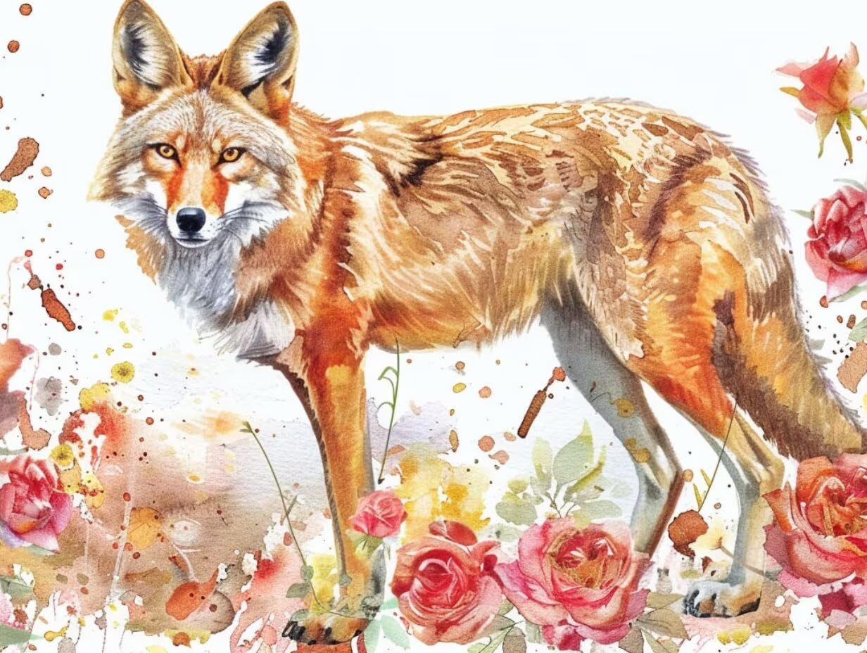 Puzzle de 4000 para Adultos, Perro Lobo De Flores, Clásicos YHPGL7-416