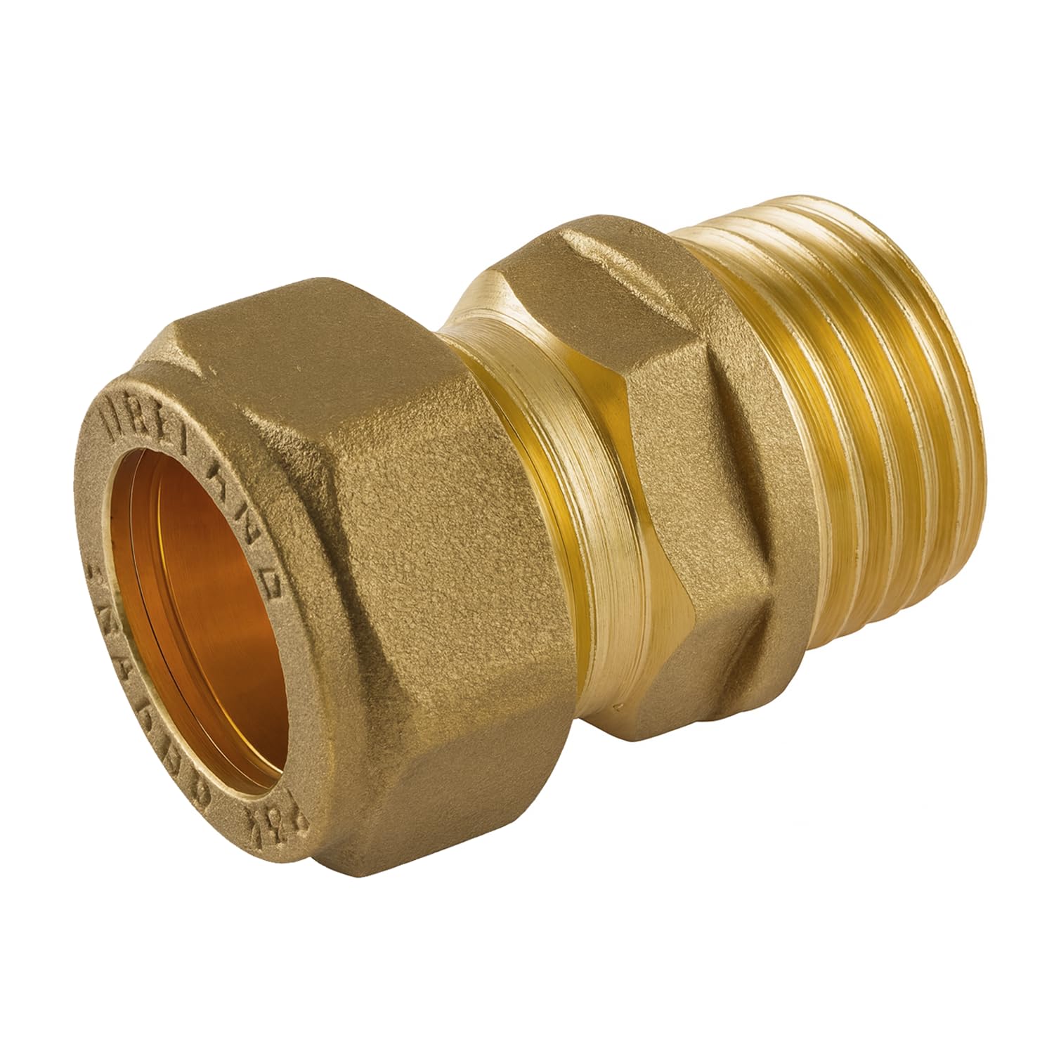 Xcel Home Men's Brass Westco 22Mm X 3/4" Compression Coupling C X Mi Pipe Fitting