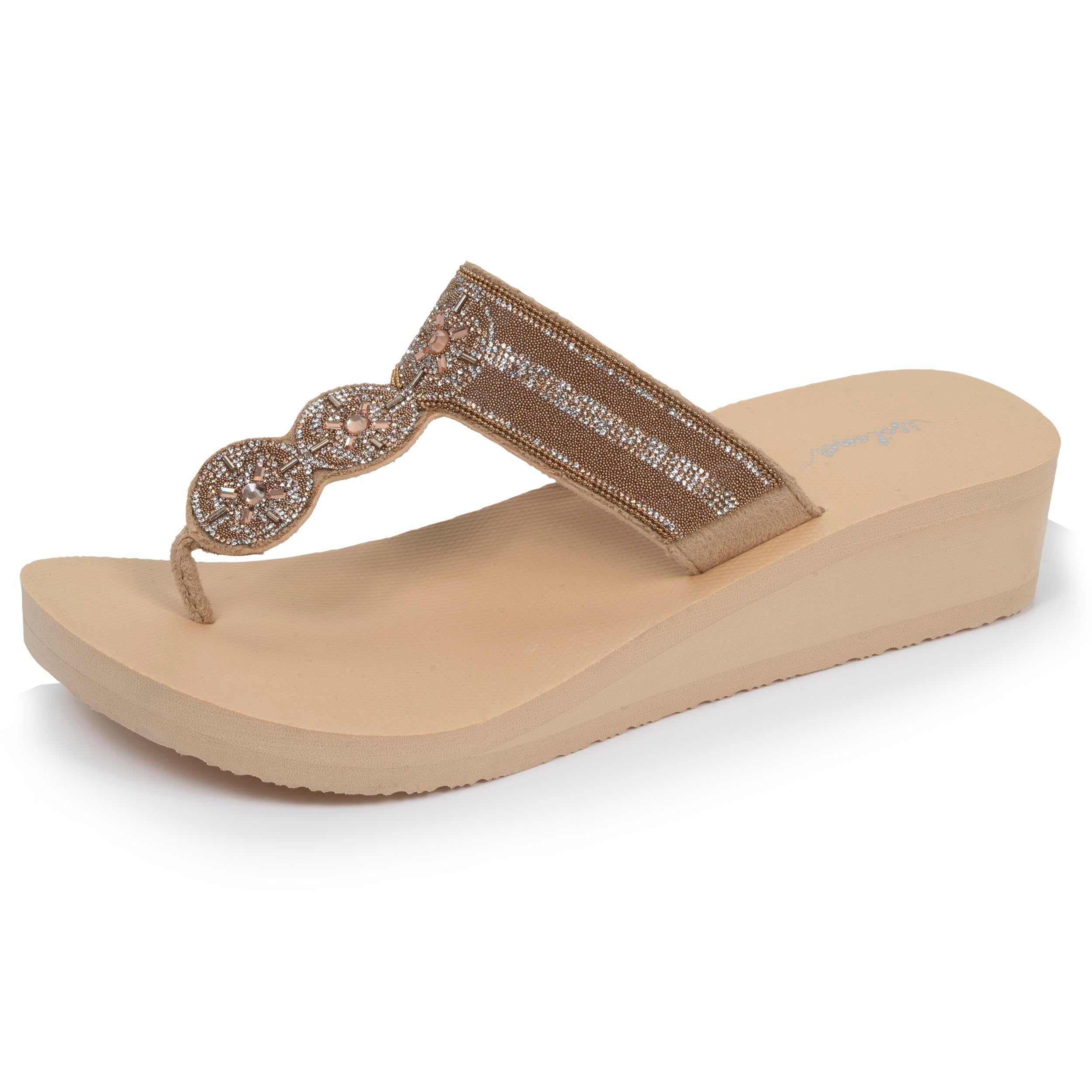 Isotoner Tongs femme à talon de 4cm Ultra Confortables