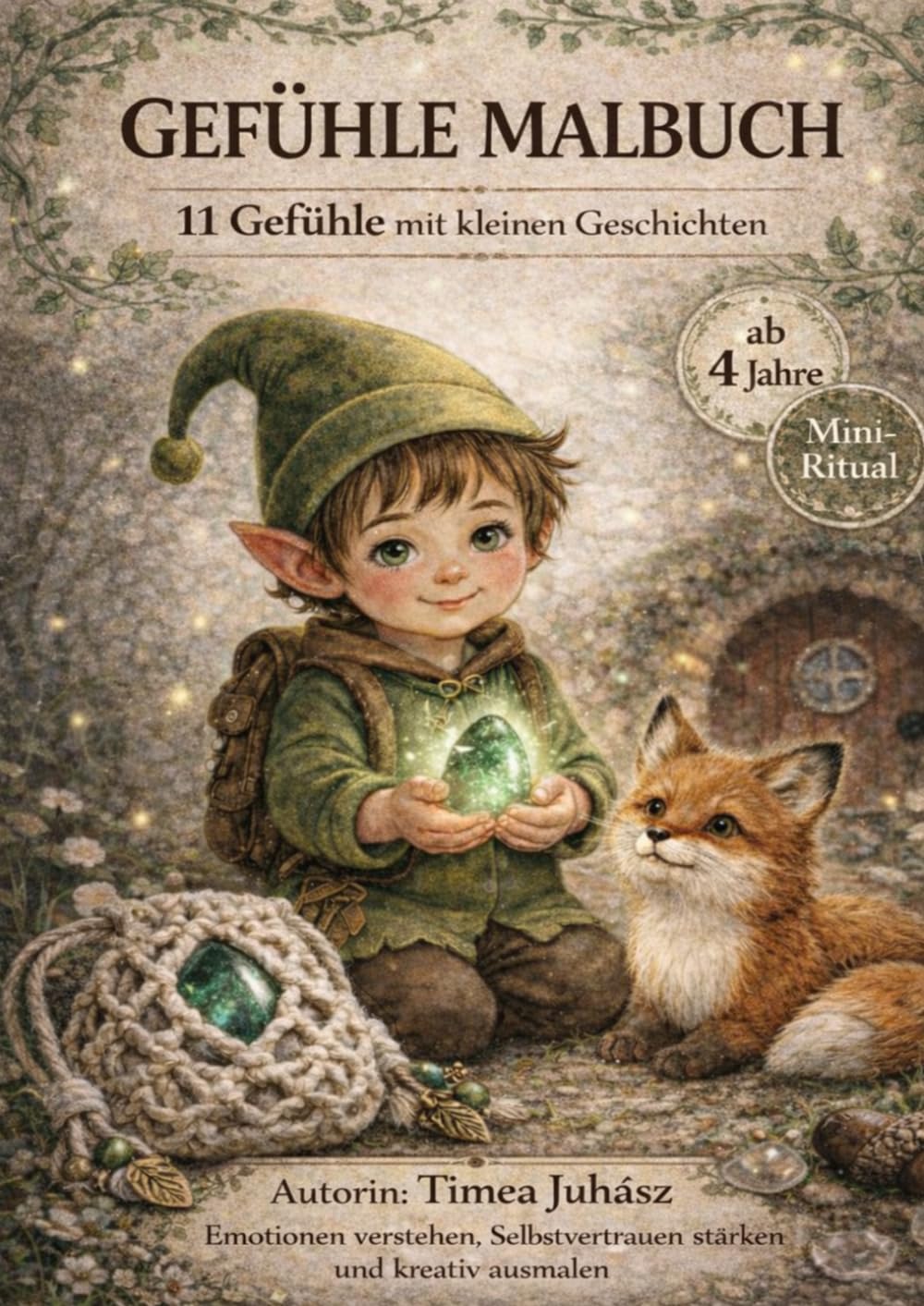 Mein Gefühle Malbuch für Kinder - Wichtel Edition mit 11 Gefühlen und kleinen Geschichten: Mit Mini-Ritual, Ausmalbildern und Platz für freies ... stärken und kreativ ausmalen | Ab 4 Jahren