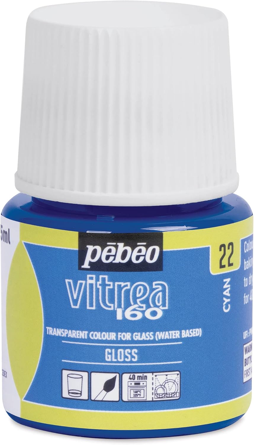 Pebeo Vitrea 160 Glossy, Cyan