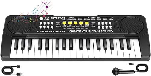 Teclado de piano de 37 teclas para niños juguetes musicales para niñas de 3 4 5 6 años teclado de música portátil juguete educativo electrónico