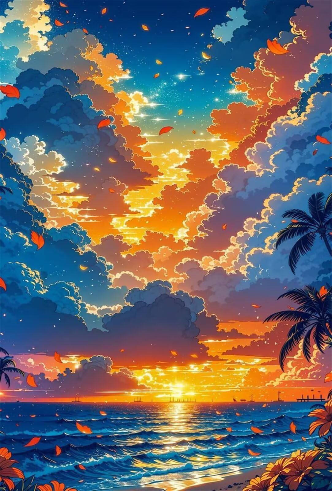 Puzzle 2000 Pezzi Tramonto Sull'Oceano Puzzle Classici, Giochi Rilassamento e Intelligence, Puzzles Impossible, Idea Regalo Uomo e Donna