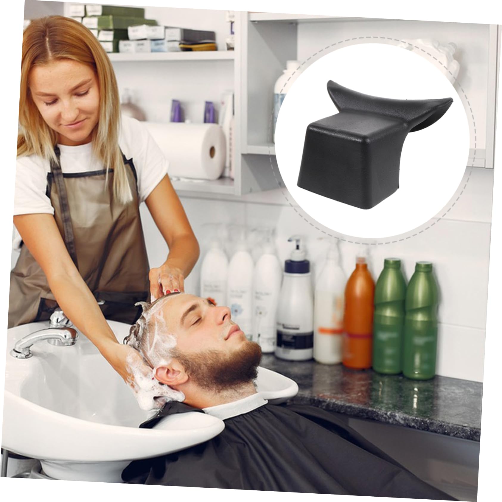 3 Piezas De Cuenco para Champú Almohada para El Cuello Almohada para Lavar Cómodo Reposacabezas