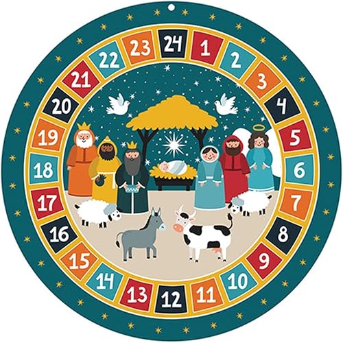 Miniatura 1 de Starlight Natividad Ronda Calendario de adviento con pestaña solapas, 12unidades)