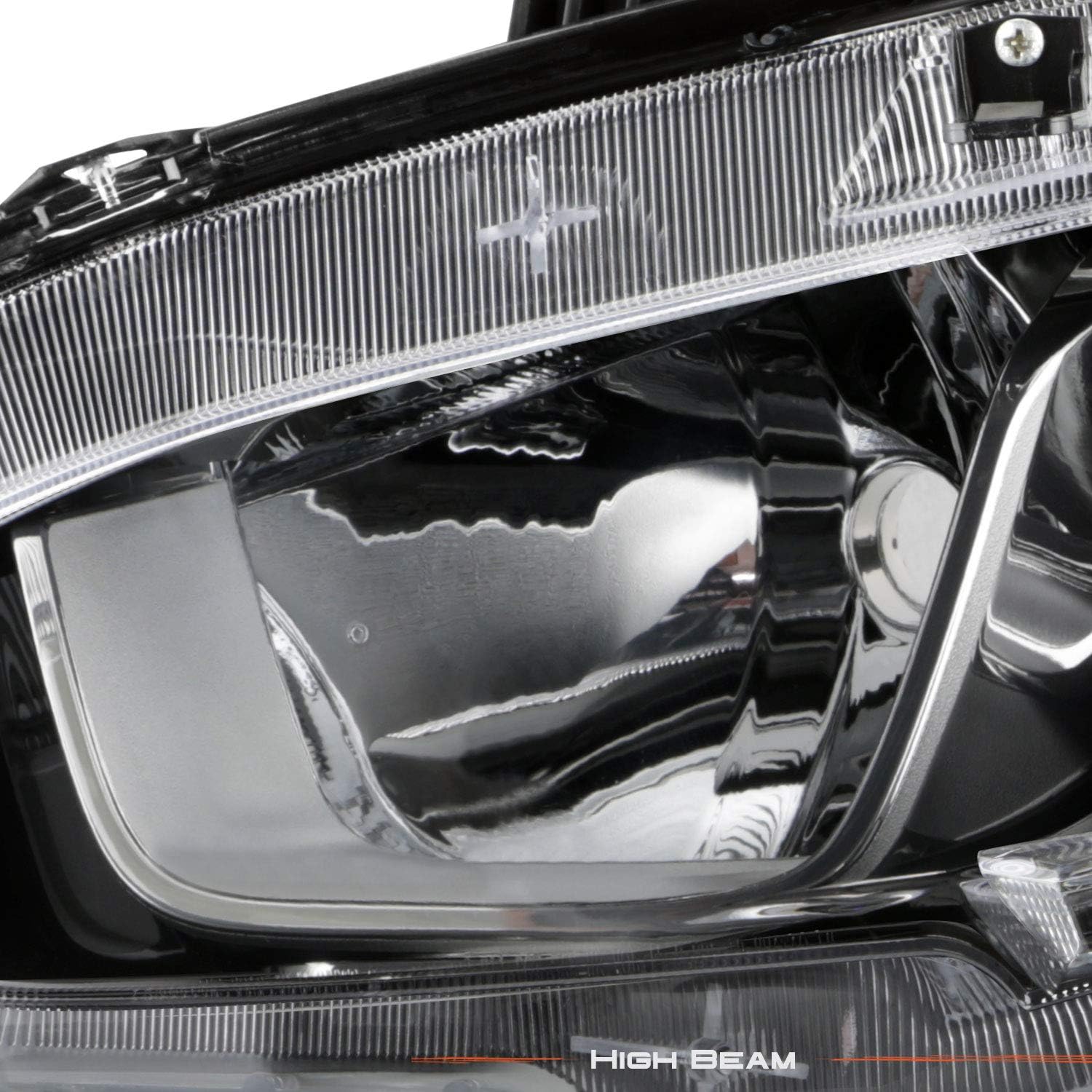 AKKON - Fits 2016-2021 Honda Civic DX EX EX-L EX-T LX LX-P [Halogen Type] Projector Chrome Headlights Pair Left + Right