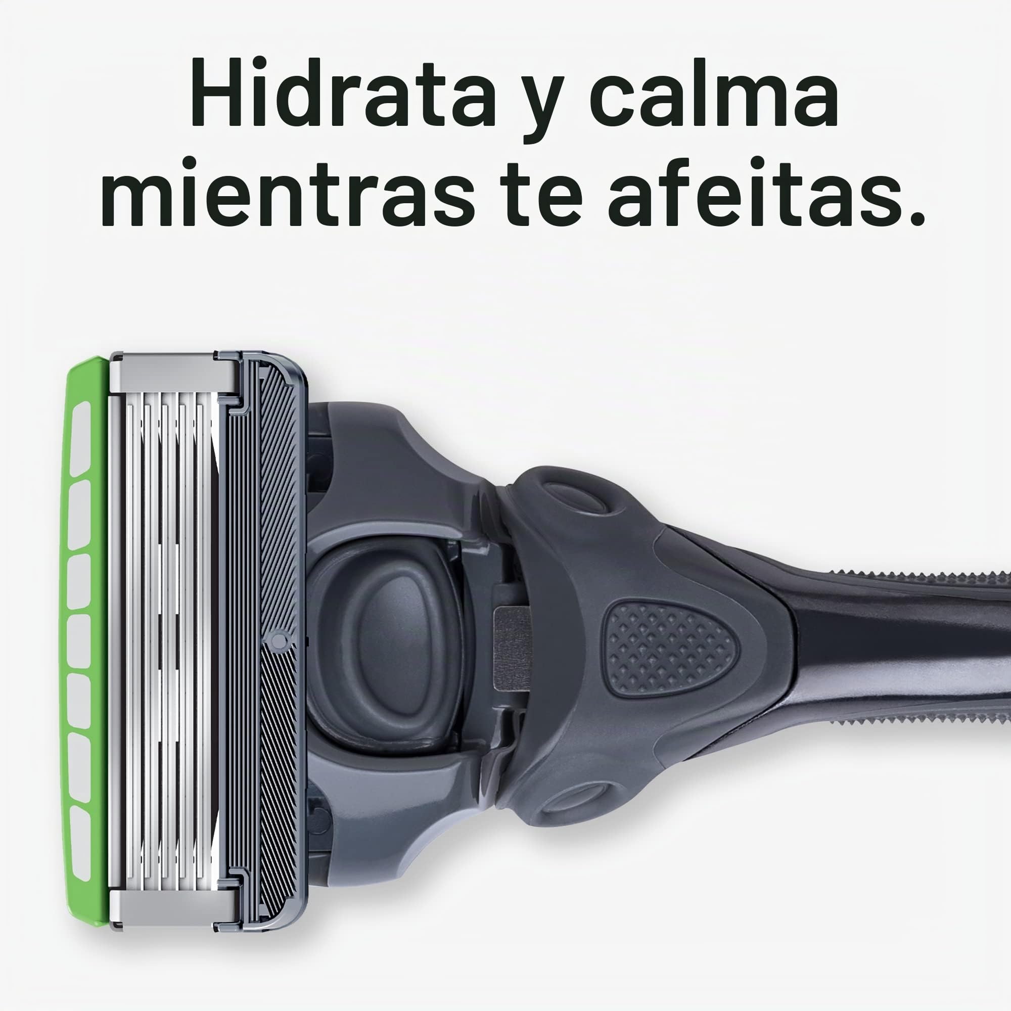 Schick Hydro 5 Sense - Maquinilla de afeitar de piel sensible con tecnología de absorción de golpes para hombres, 1 mango con 2 recambios