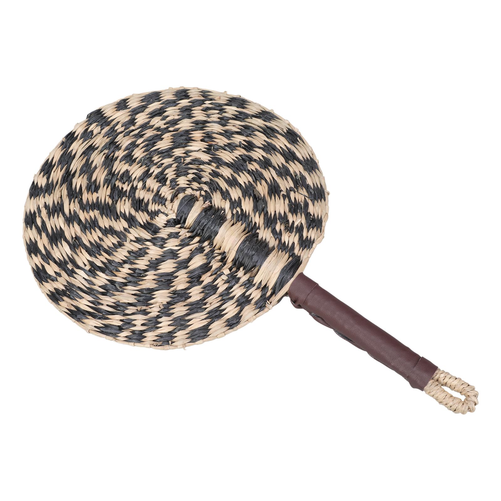 FGDTREE Handheld Woven Straw Fan Handwoven Grass Fan Cooling Hanging Home Wall Decorations Handwoven Grass