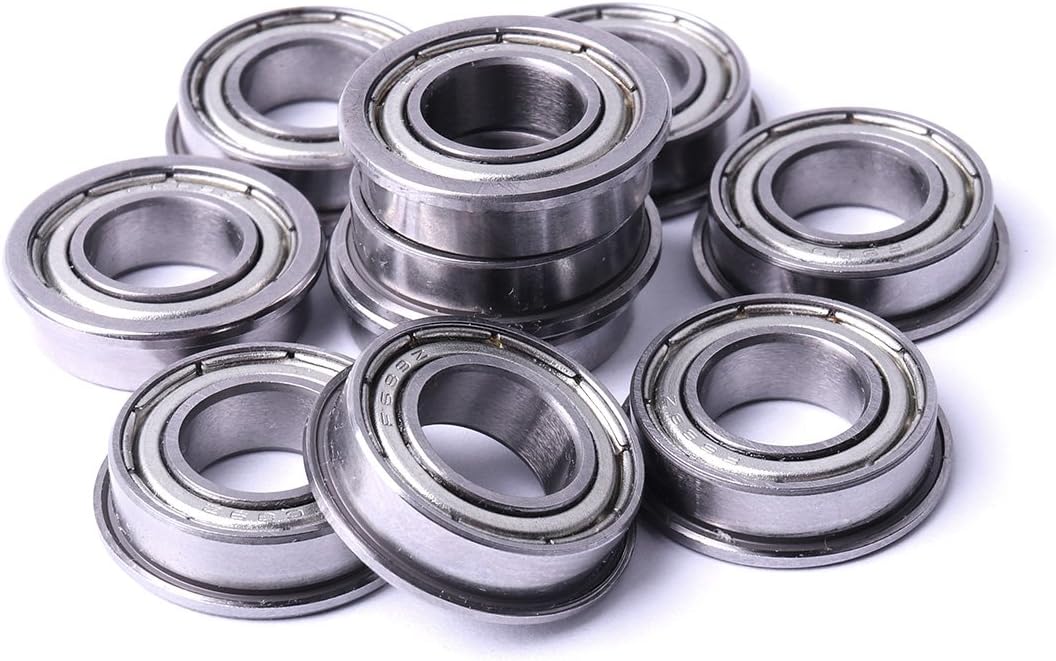 Atoplee 10pcs F686ZZ 6x13x5mm Flanged Miniature Double Shielded Ball Bearing Pulley