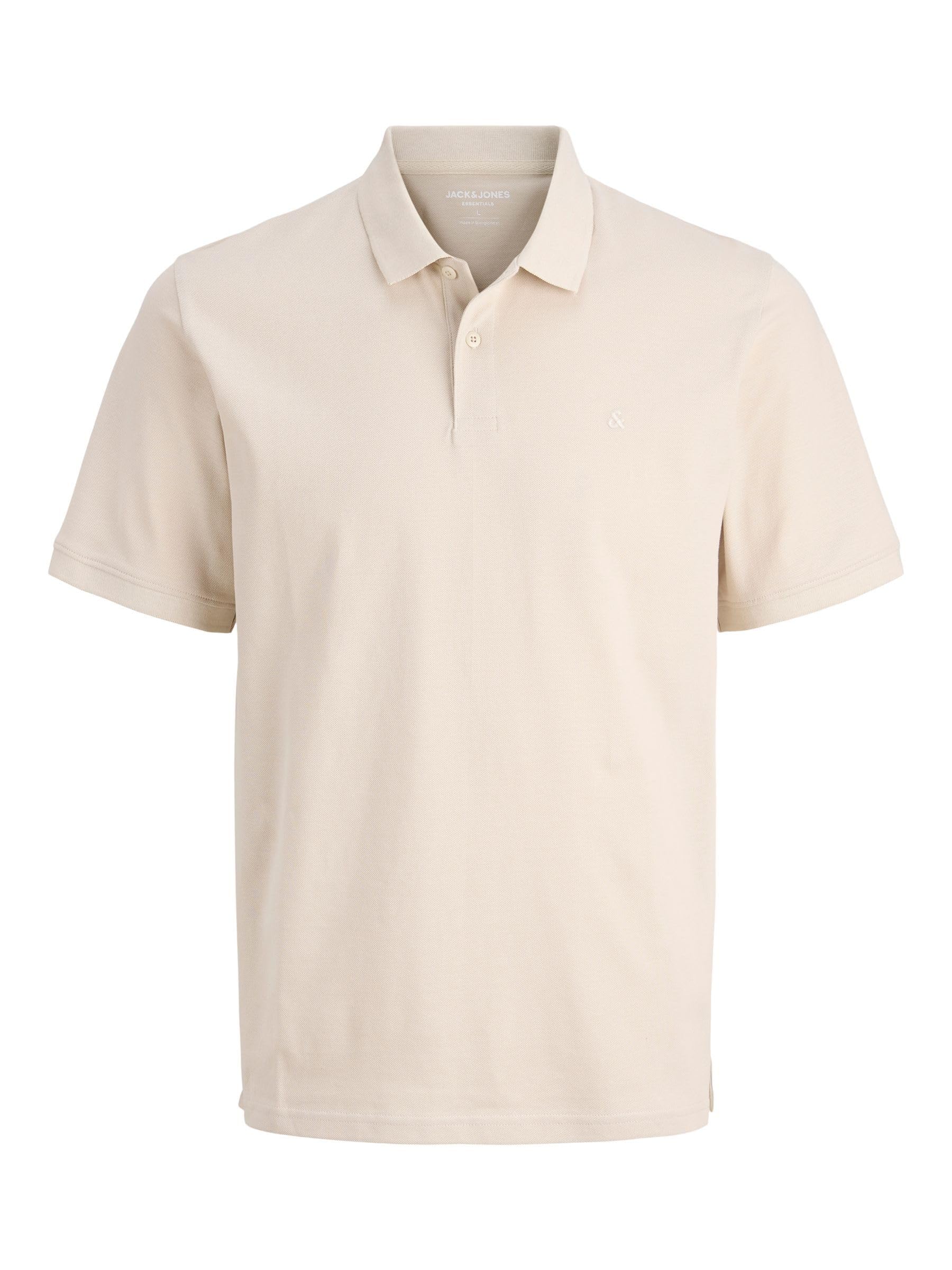 JACK & JONES Mens Jjepaulos Noos Polo Shirt, Moonbeam, XXL UK