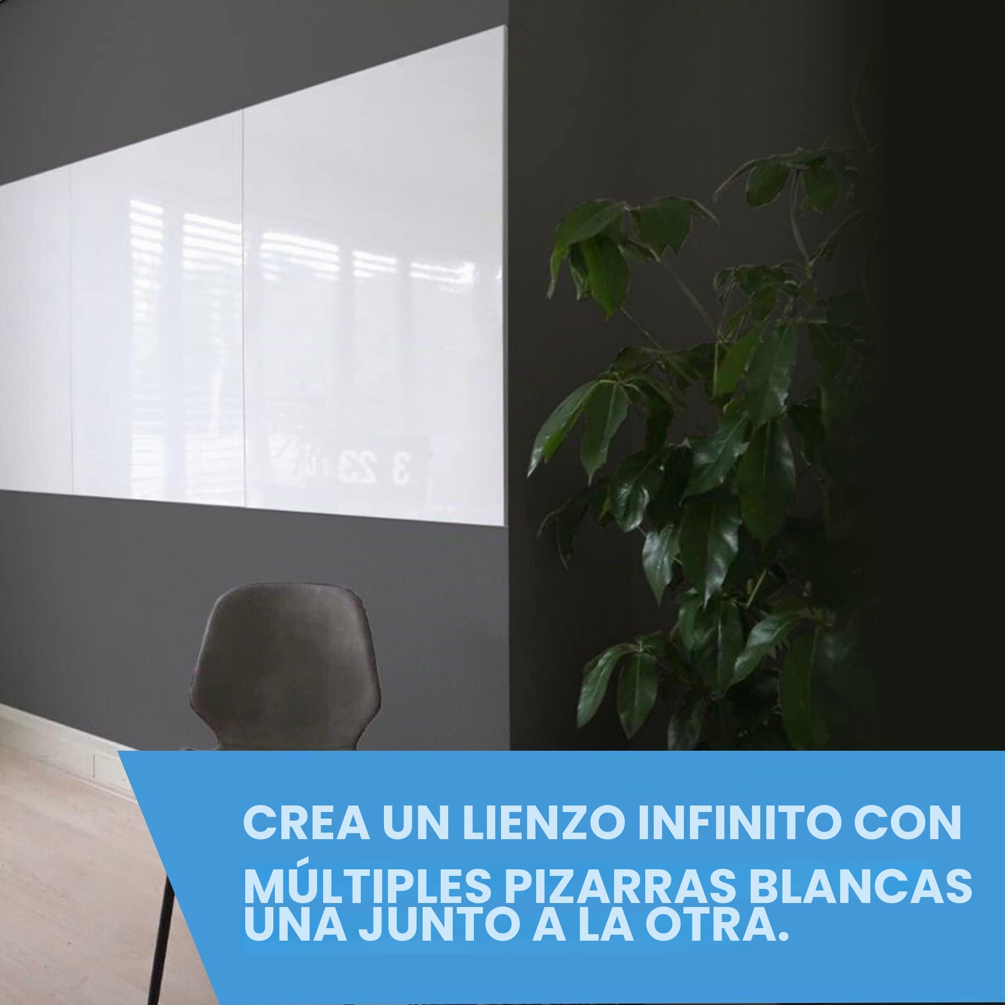 Vivol Pizarra magnética sin marco | Pizarra magnética sin estante para lápices | Tablero de fieltro de pared magnética | 8 tamaños magnético borrable (90x120, blanco)