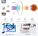 5 Pack Verres de lecture pour les femmes hommes avec charnière de printemps bleu lumière blocage clair Lens lecteurs d'ordinateur