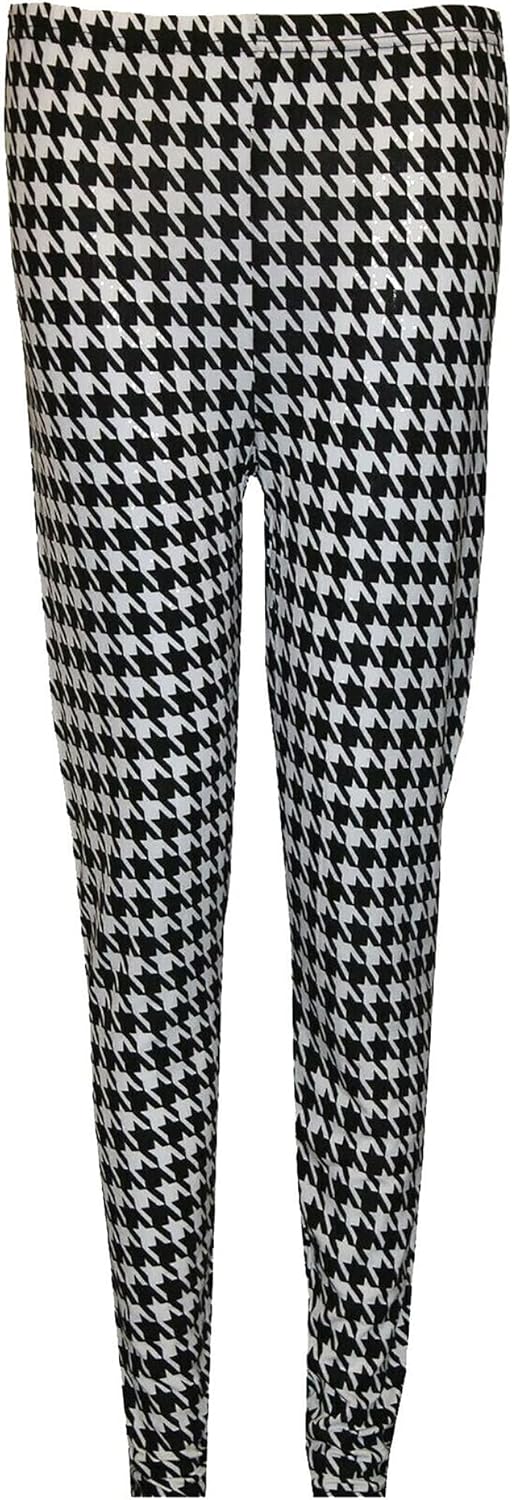 FAIRY TRENDZ Legging Extensible Pour Femme - Grande Taille - Uni - Imprimé - Taille 40-46, Blanc, 40-42