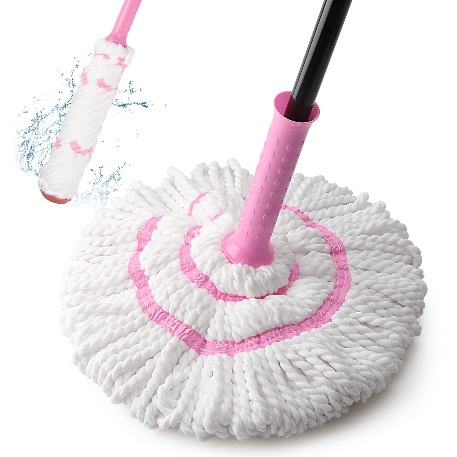 kefanta self wringing twist mops for floor cleaning microfiber floor mop with wringer 57 34 long handle easy wringing mop for hardwood commercial household clean