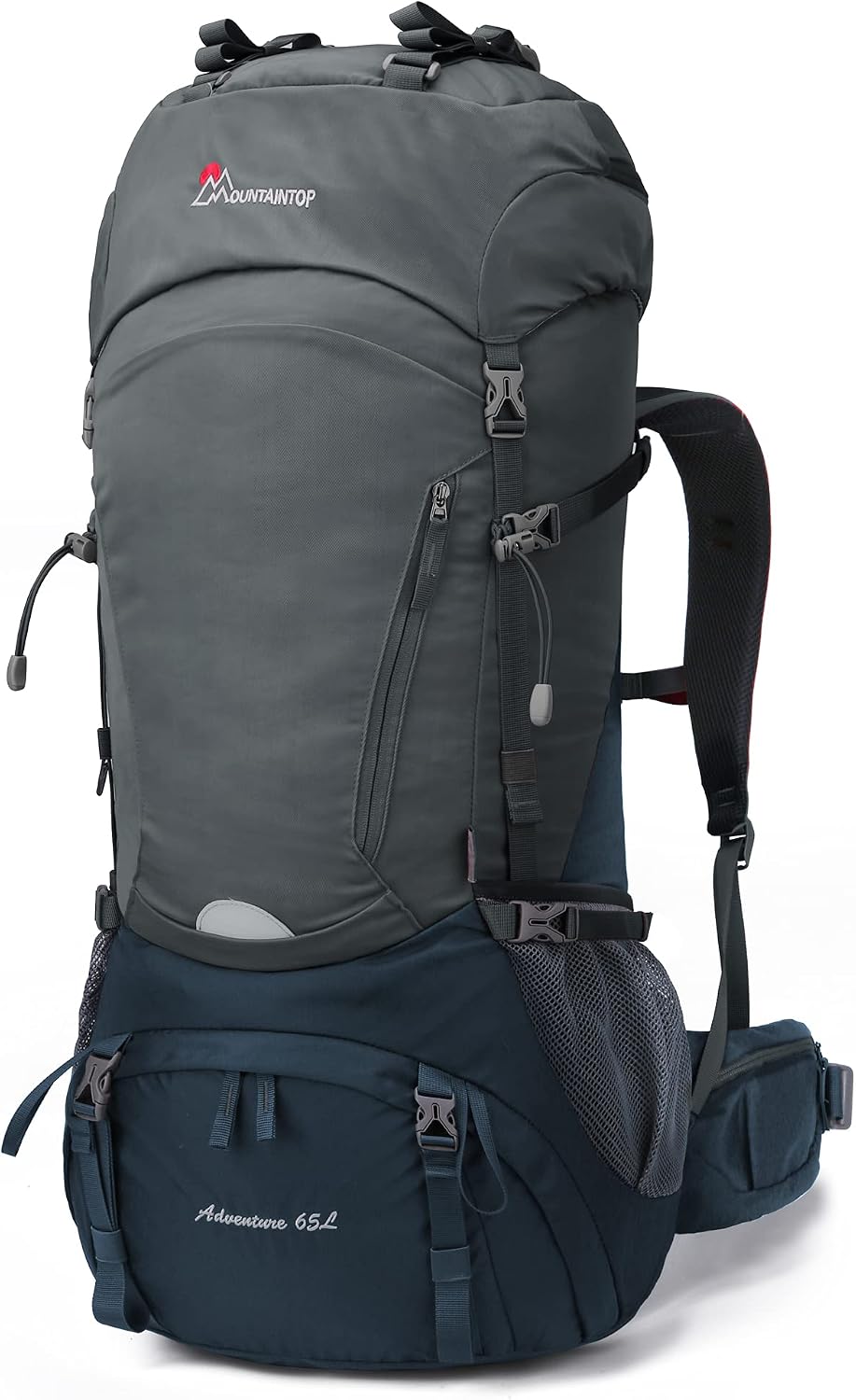 MOUNTAINTOP 65L Internal Frame Backpack with Rain Cover