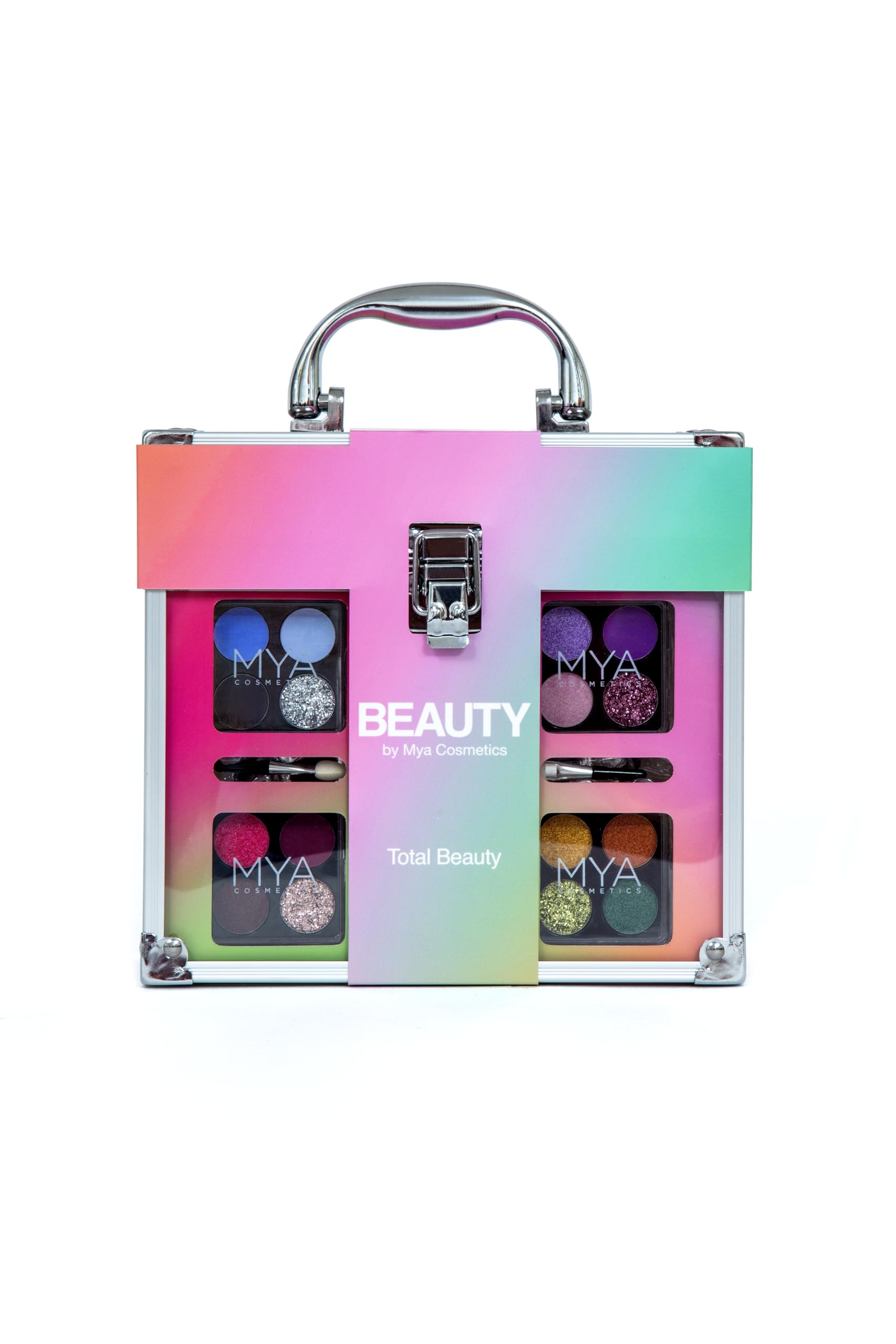 MYA Cosmetics - MYA Transparent Makeup Case | Children's Makeup Set with Eye Shadows, Blush, Lip Glosses and Nail Polishes | Portable Case