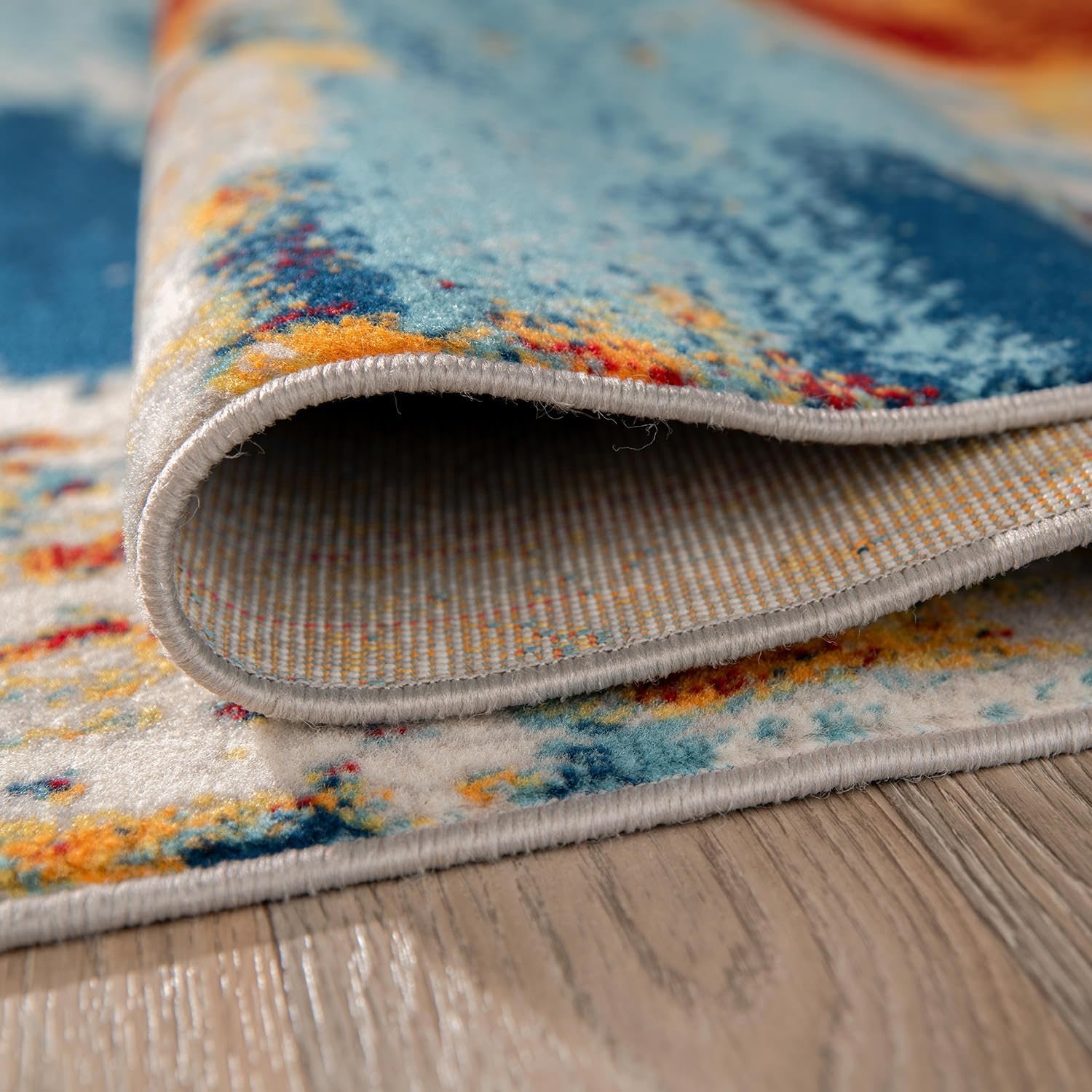 Rugshop Sky Collection Abstract Area Rug, Fade-Resistant Carpet for Open Living Areas or Bedroom,Living Room,Dining Room 7'10" x 10'