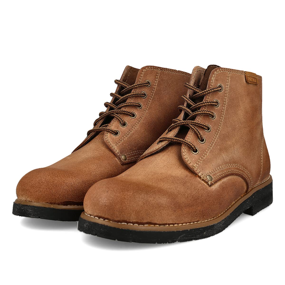 Stivali da Uomo in Pelle Chukka Rustici. Safari Stivaletti Scarpa Pelle Lavoro Casual, Outdoor e Giardinaggio. Chiusura Lacci. Suola di gomma. Stivali e Scarpe.