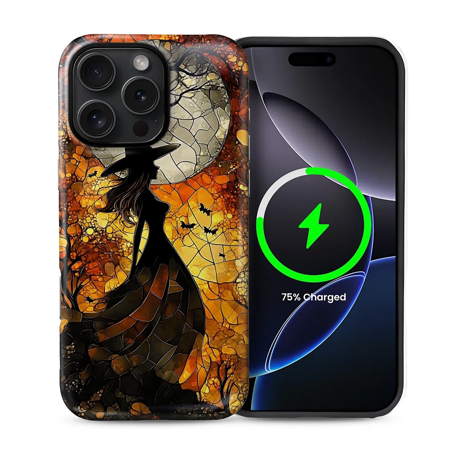 Case for iPhone 16 Pro [Compatible with MagSafe], Matte Soft Silicone + Hard PC Anti-Scratch Shockproof Protective 2-in-1 Case for Women - Stained