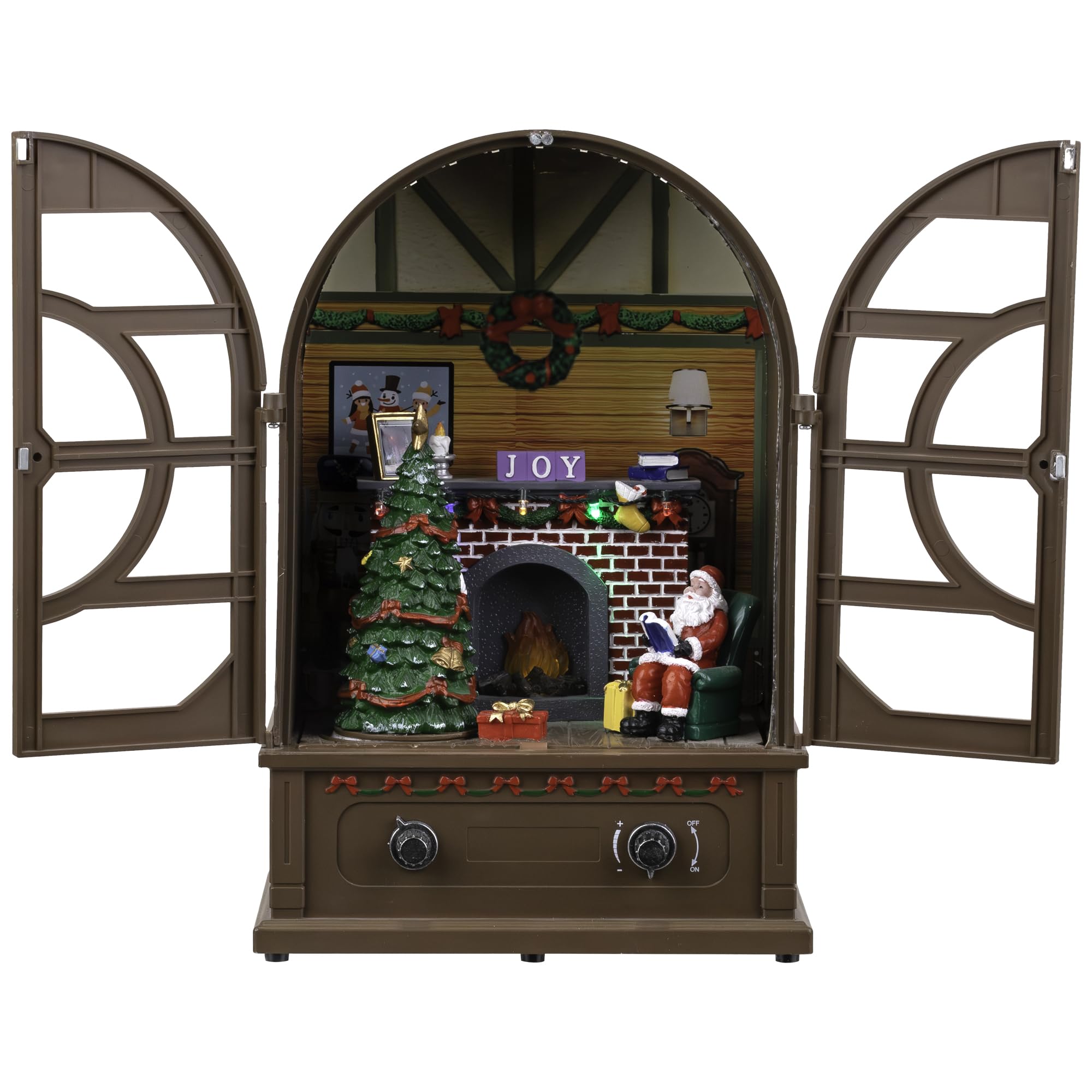 LED Lighted and Musical Retro Radio with Santa Scene Christmas Decoration - 12.5