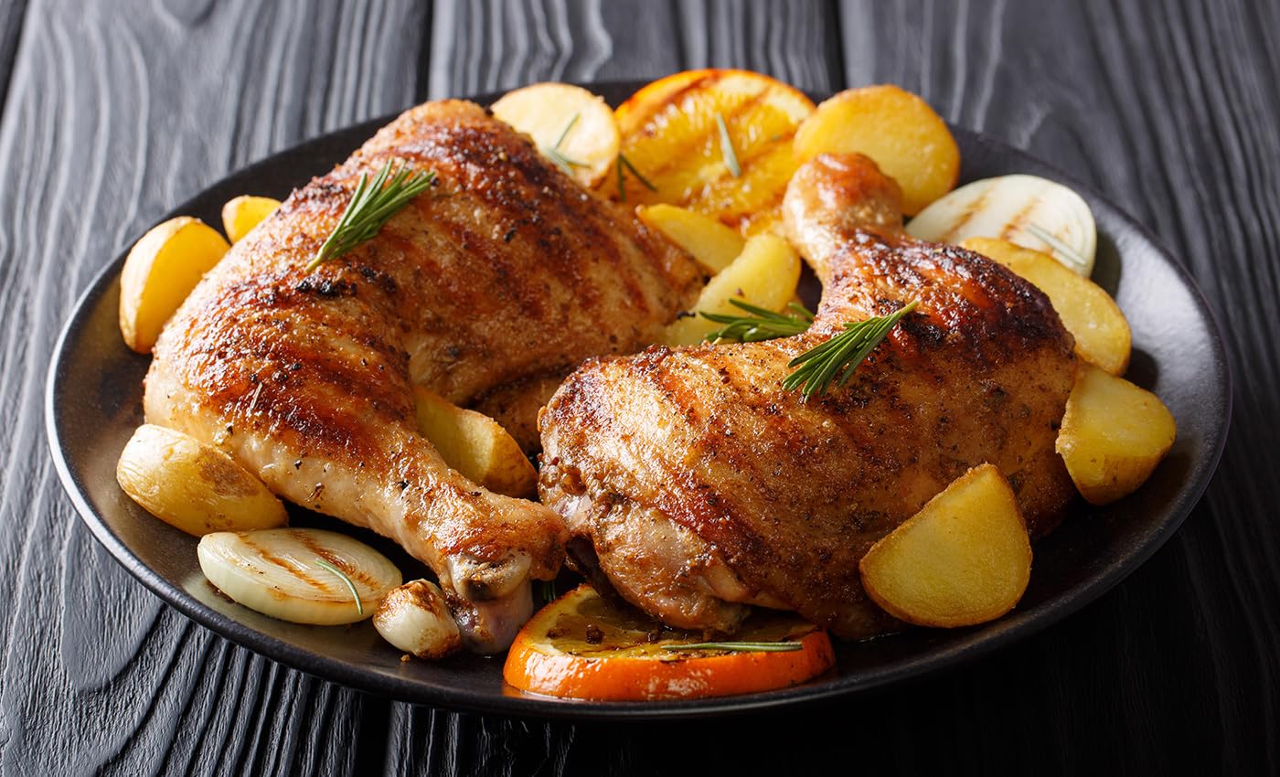 Cuartos De Pollo Envasado Al Vacío 800Gr - Ideal Para Brasas o Asar - Frescura Garantizada, Perfecto Para Recetas Saludables Y Deliciosas