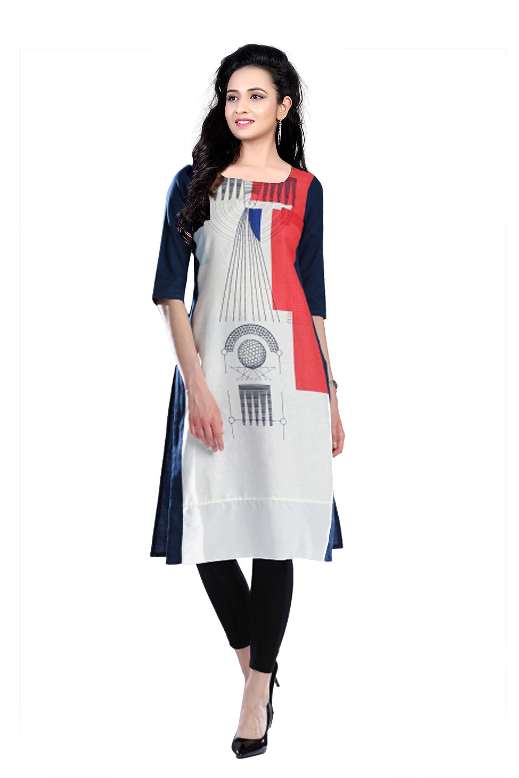 Mahadev Creation Women's Crepe Multi-Coloured Kurti (MC-24 $Parrent SKU)