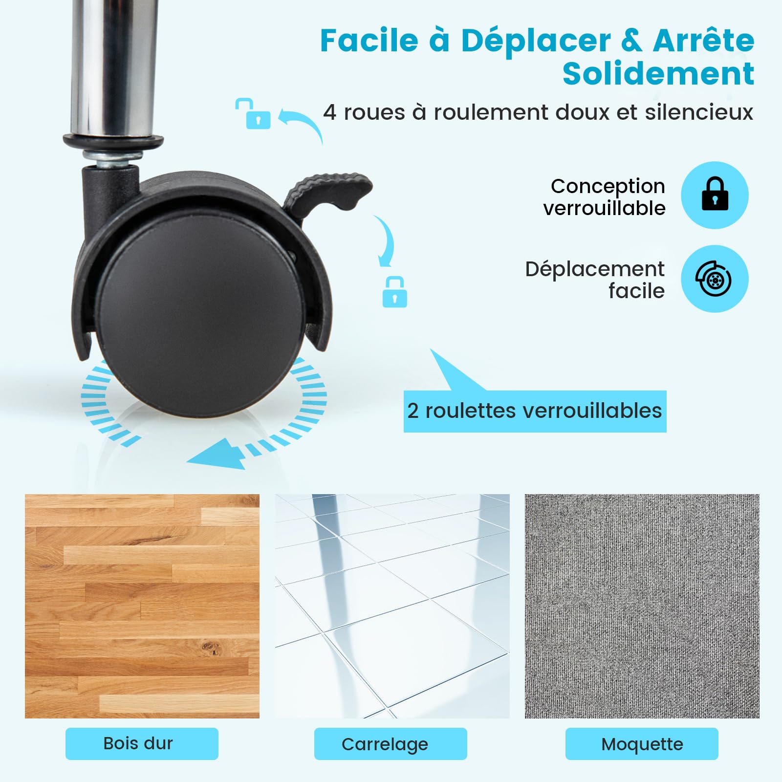 COSTWAY Chariot de Rangement à Roulettes avec 6 Tiroirs Plastiques, Tour de Rangement, Cadre en Métal, Desserte à Roulettes pour Bureau, Salon, Cuisine, Salle de Bain (Multicolore)
