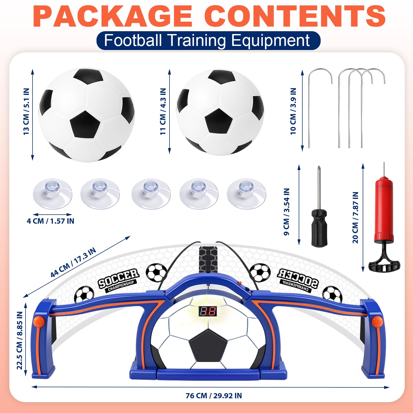Dreamon Fussball Geschenke Jungen, Fußball-Übungen Spiele, Fußball Kinder Spielzeug für Garten Indoor Outdoor, Geburtstag & Ostern Geschenke für Jungen und Mädchen ab 6 7 8 9 10 Jahren